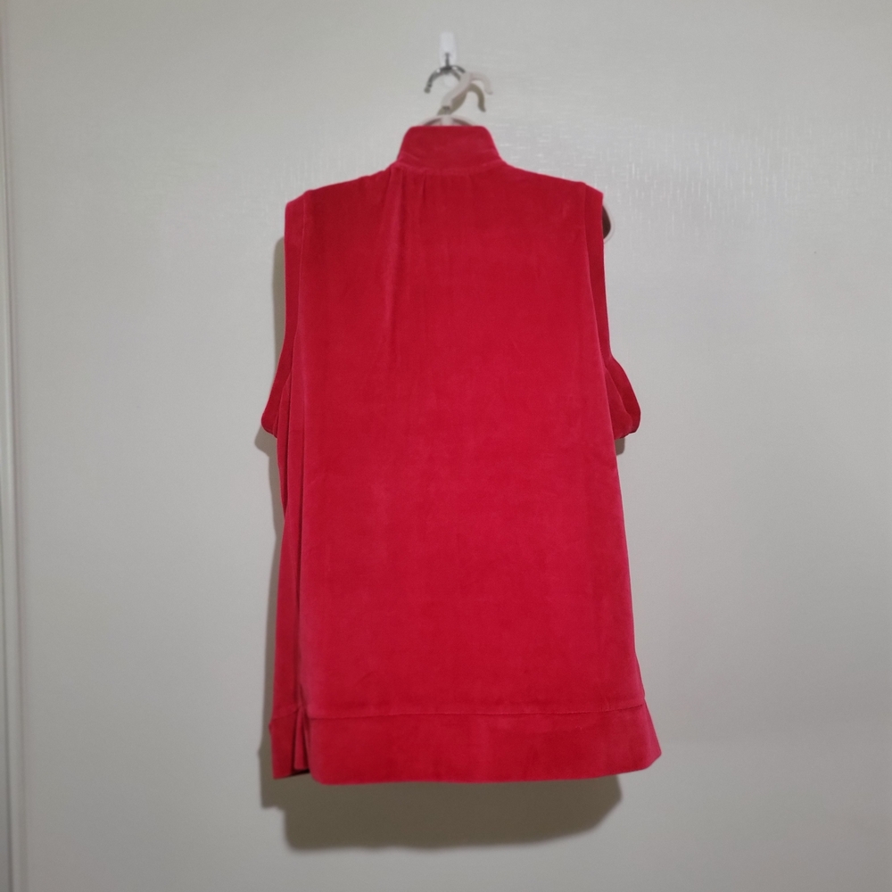 Quacker Factory Red Quilted Vest - Picture 3 of 3